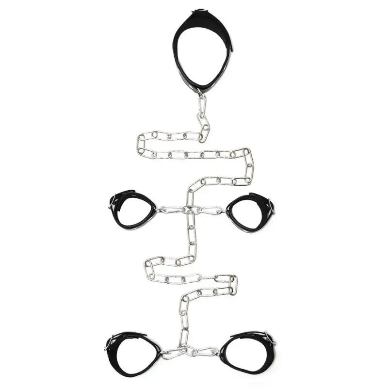 Leather Female Hand and Foot Cuffs for Ultimate Bondage Adventures