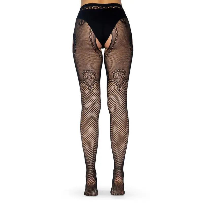 Leg Avenue Suspender Tight with Duchess Lace for UK Sizes 6 to 12