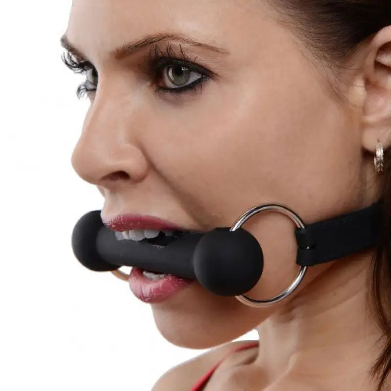 Lockable Silicone Horse Bit Gag for Bondage Enthusiasts