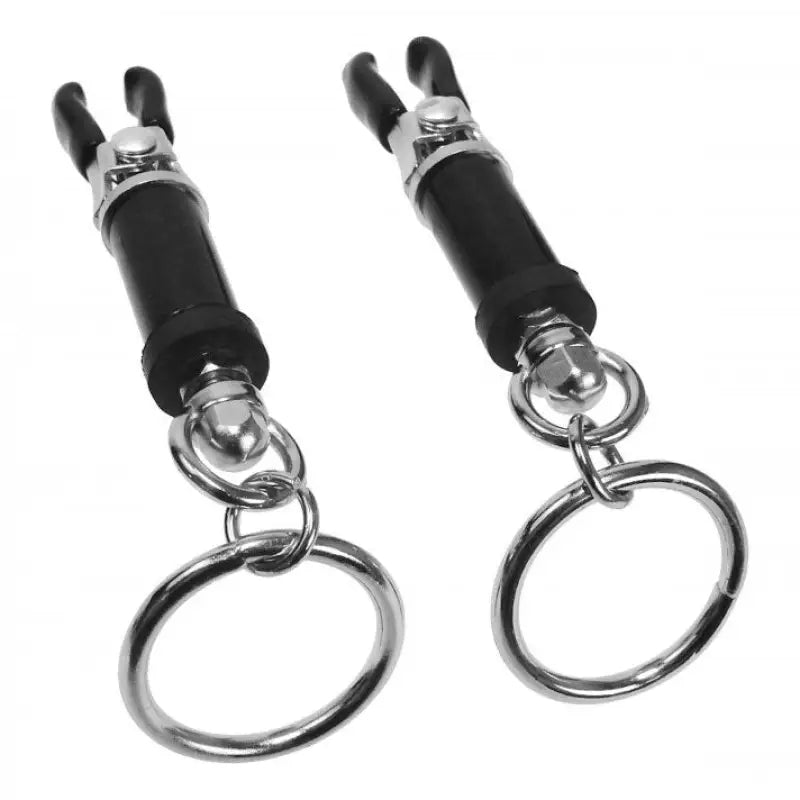 Master Series Bondage Ring Barrel Nipple Clamps for Enhanced Pleasure