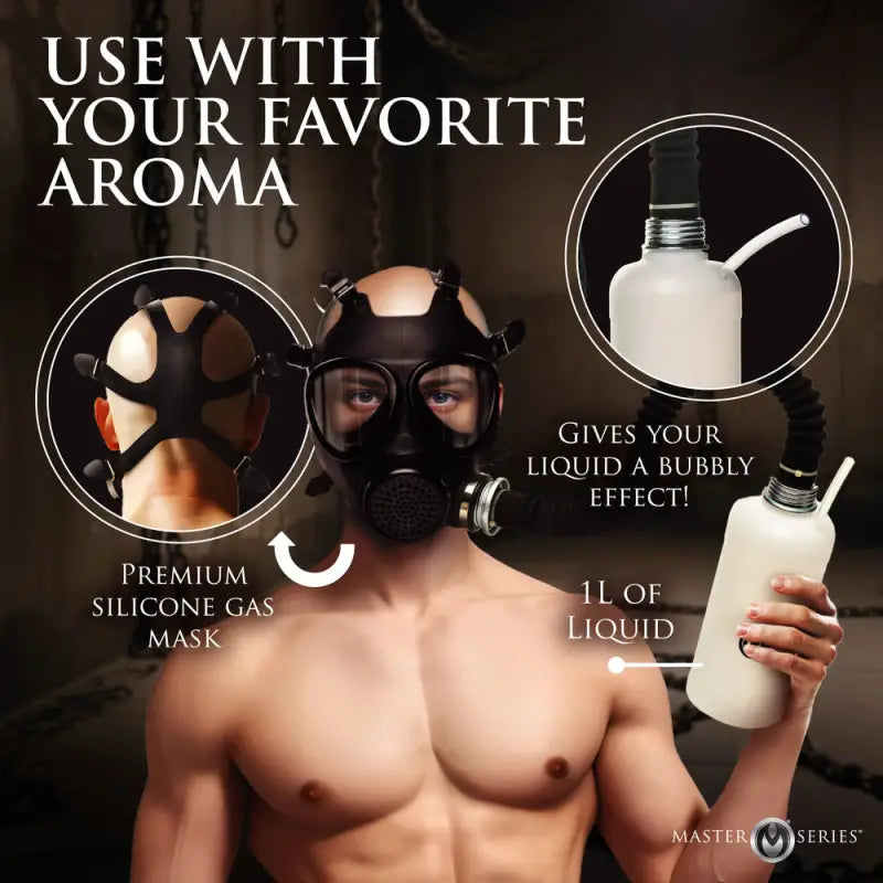 Master Series Inhaler Gas Mask for Breath Play and Bondage Experiences