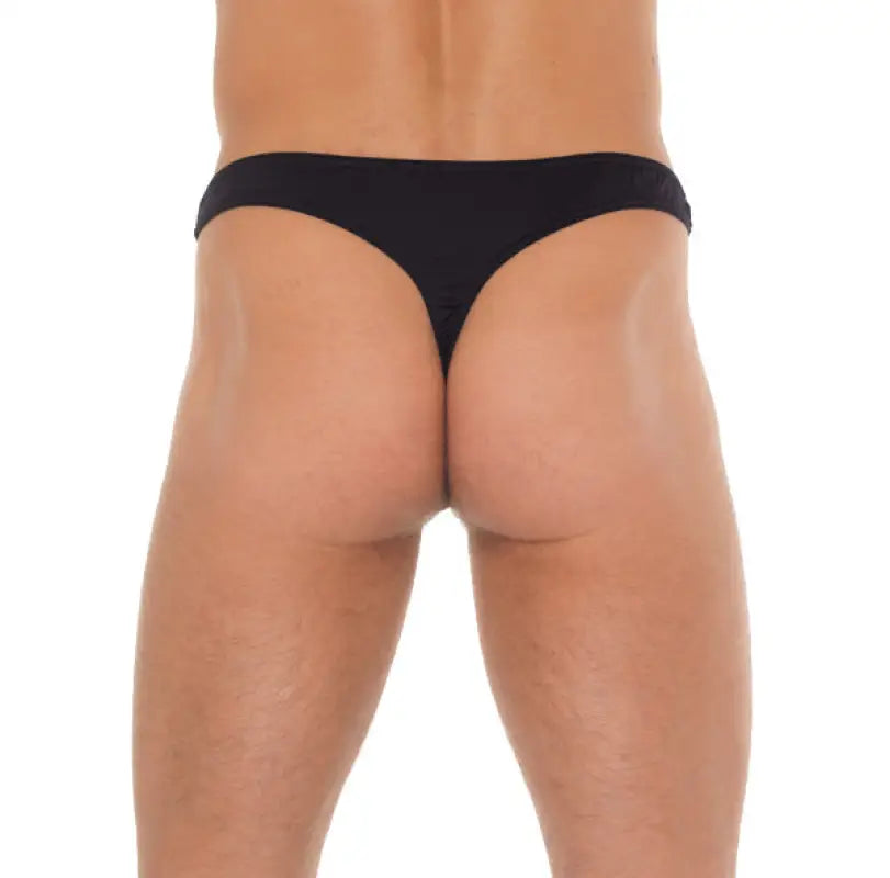 Mens Black GString with Net Pouch for Ultimate Comfort and Style