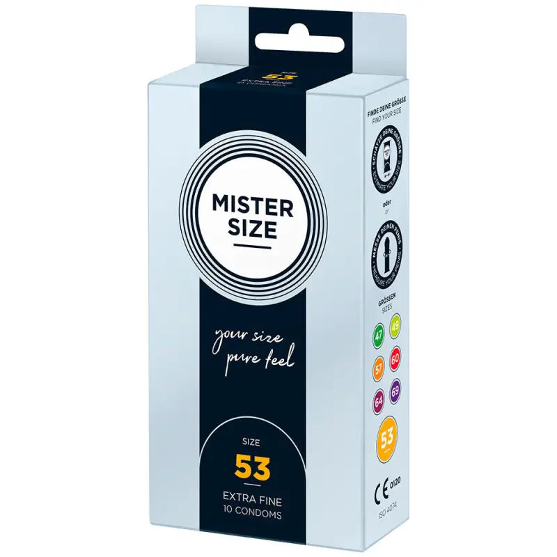Mister Size 53mm Pure Feel Condoms for Natural Comfort and Sensation