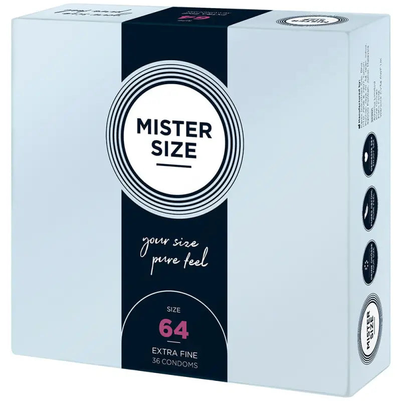 Mister Size Pure Feel Condoms in Large and X-Large 64mm Sizes