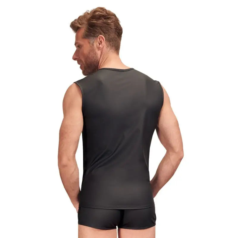 NEK Matte Look Sleeveless Shirt Black with Net Inserts for Extreme Comfort
