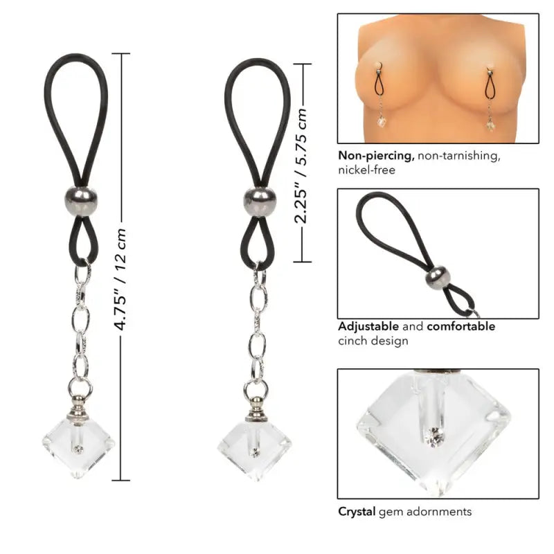 Nonpiercing Nipple Jewellery with Crystal for Nipple Play