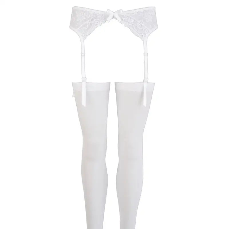 Noxqse Suspender Set White for Your Inner Fantasies
