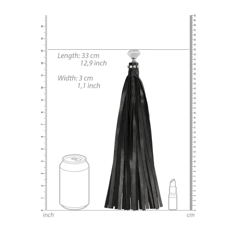 Ouch Diamond Studded Flogger in Faux Leather for BDSM Enthusiasts