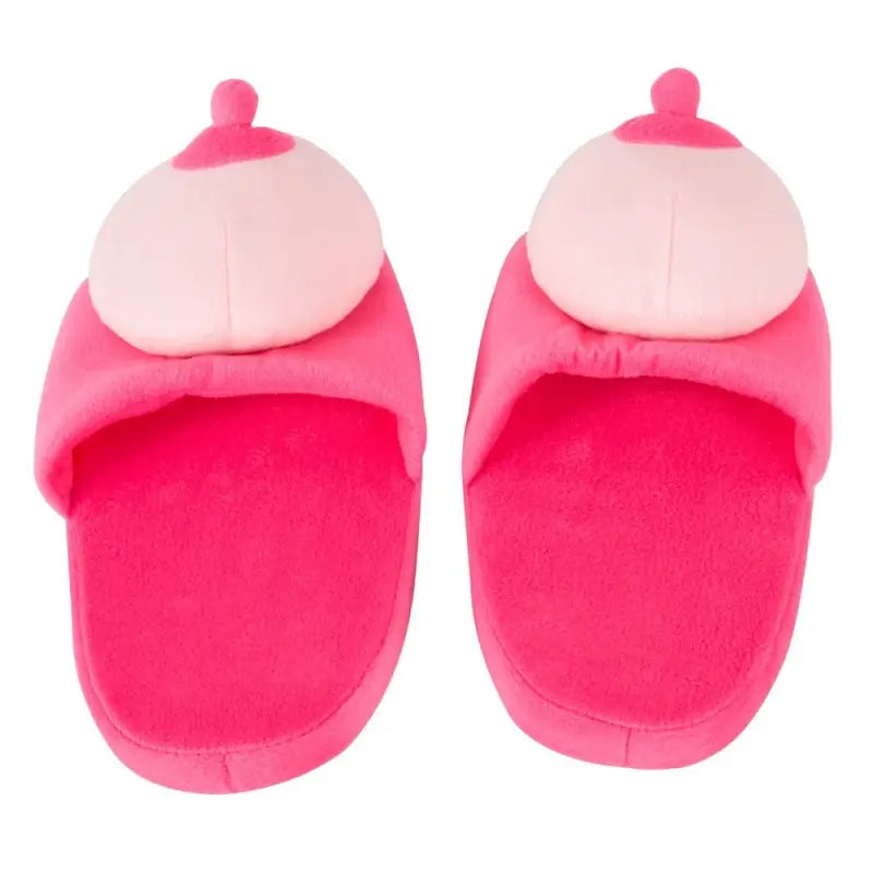 Pink Boob Slippers for Him Crafted from Luxurious Fur Fabric