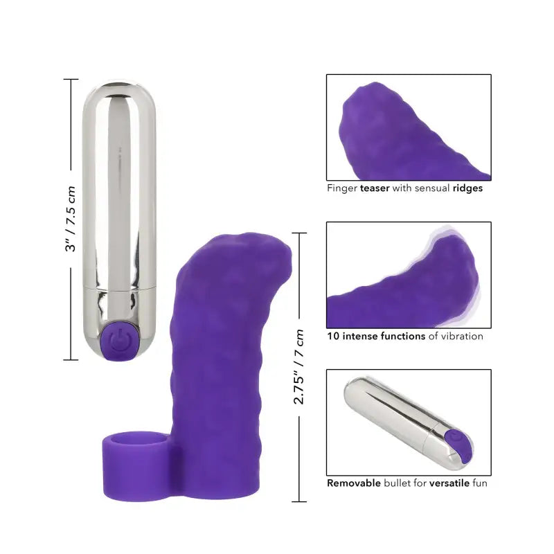 Purple Rechargeable Finger Teaser for Exquisite Intimate Play