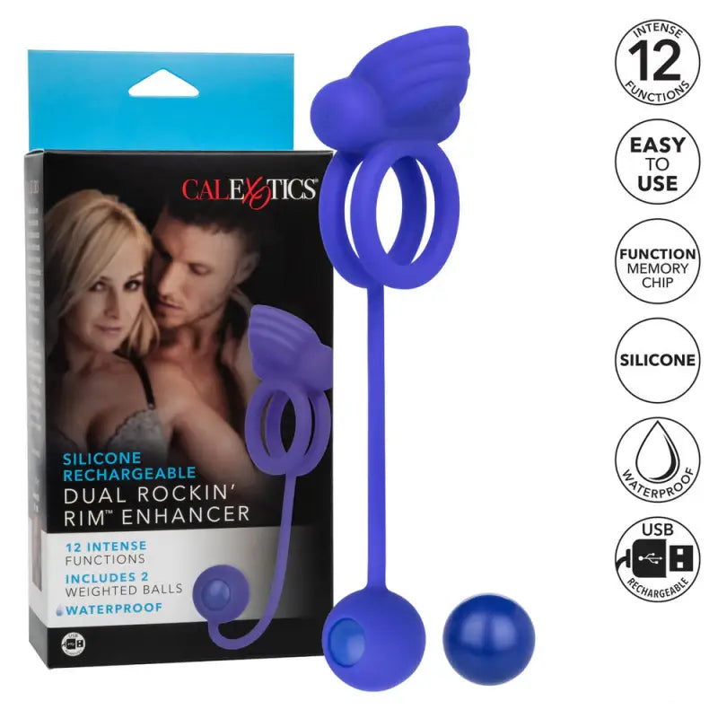 Rechargeable Dual Rockin Rim Enhancer for Unforgettable Stimulation