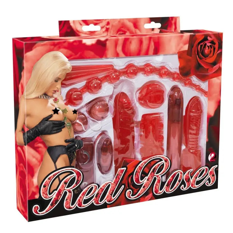 Red Roses Sex Kit with Nine Stimulation Devices for Ultimate Pleasure