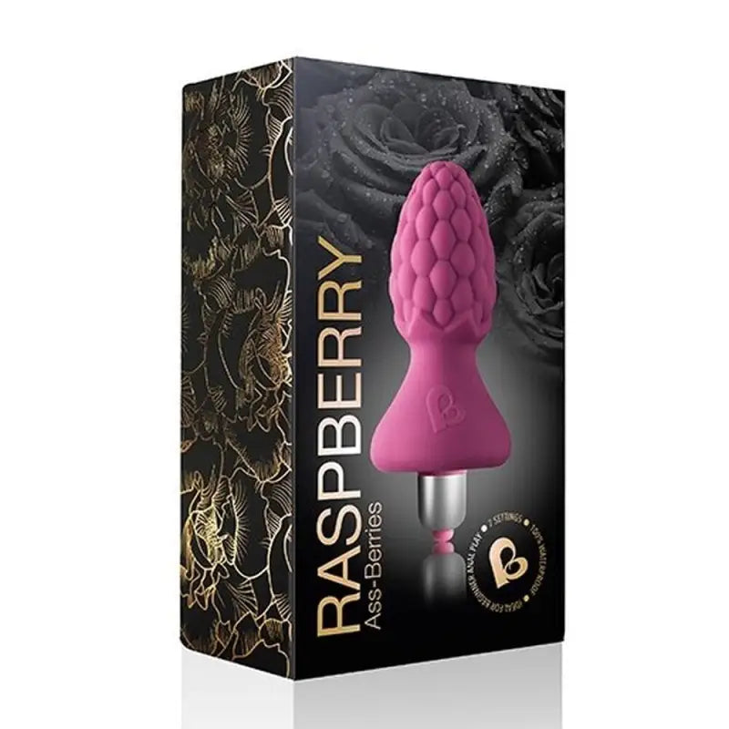 Rocks Off 7 Speed Assberries Raspberry Butt Plug for Beginners