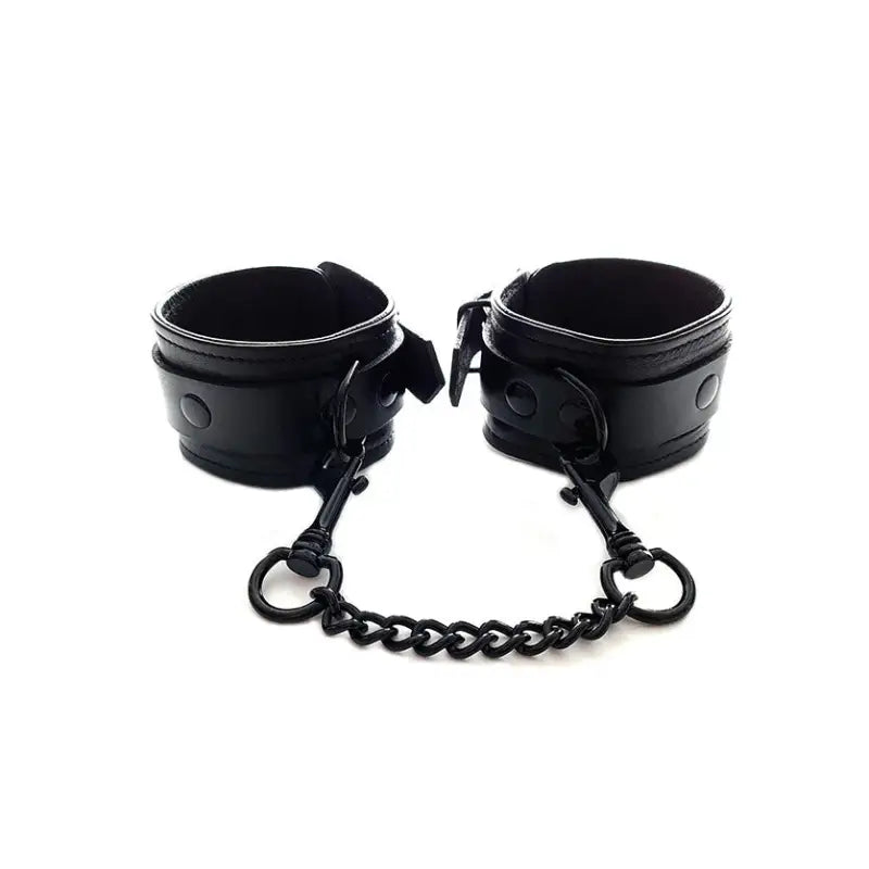 Rouge Garments Black Ankle Cuffs for Bondage Restraints