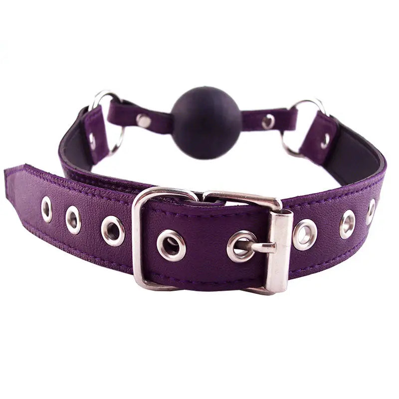 Rouge Garments Purple Ball Gag for Enhanced Bondage Experiences