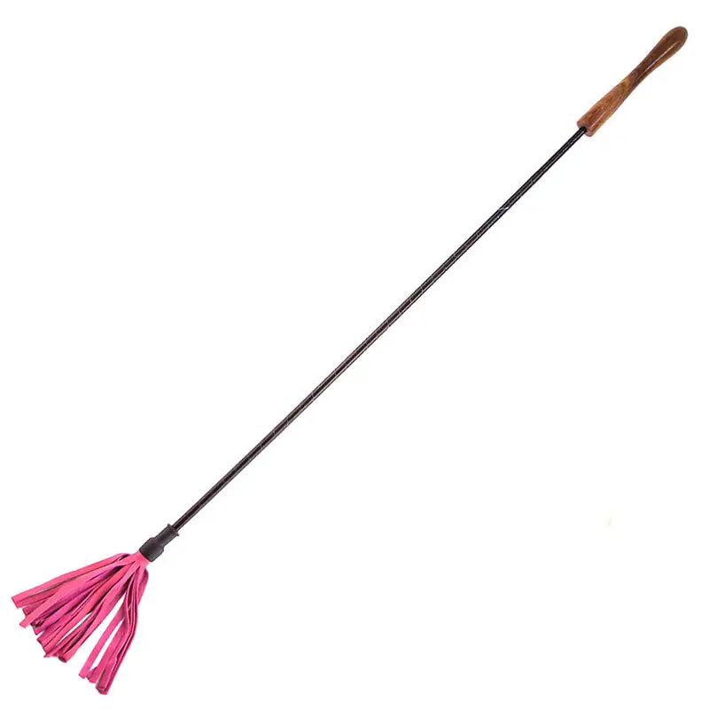 Rouge Garments Riding Crop with Wooden Handle in Pink