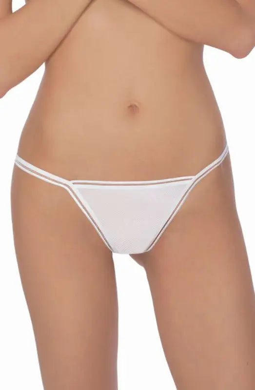 Roza Fiona Thong White Blends Timeless Elegance with Sexy Style
