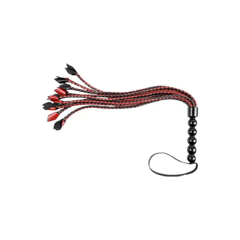 Saffron Braided Flogger in Faux Leather by Sportsheets