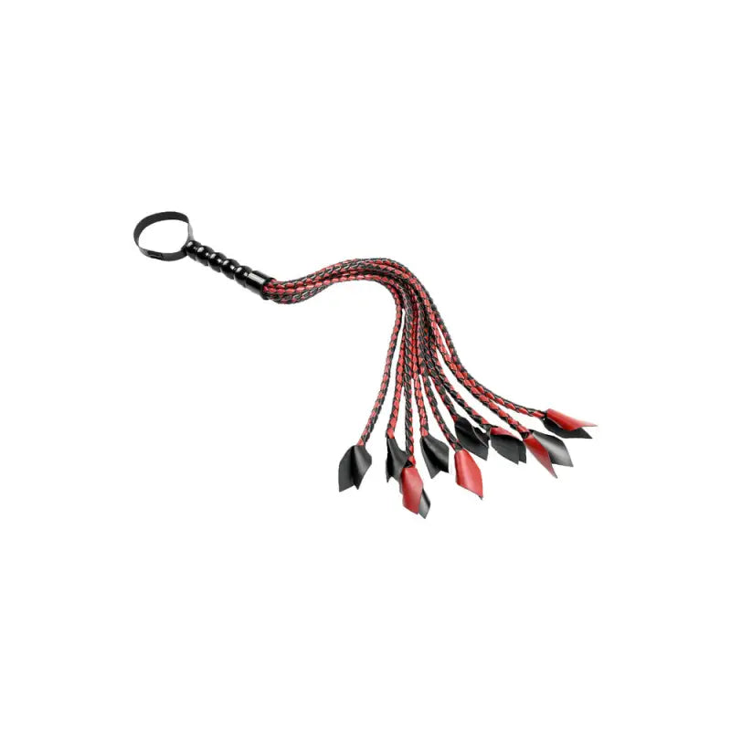 Saffron Braided Flogger in Faux Leather by Sportsheets