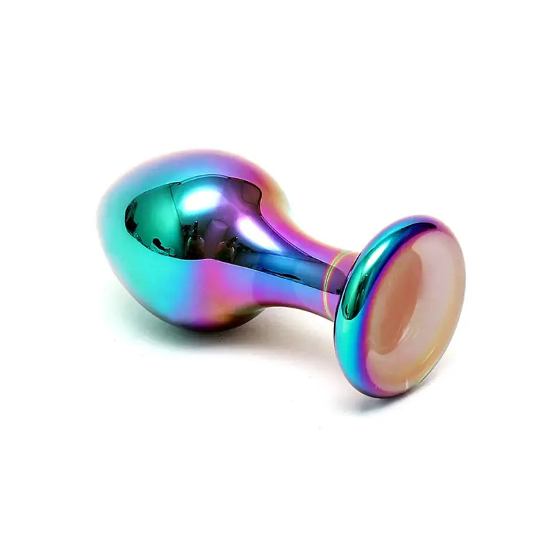 Sensual Multi Coloured Glass Melany Anal Dildo for Unique Pleasure