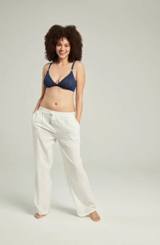 Sensual Style Redefined with Sheer Deco Easy Non-Wired Bralette in Recycled Lace