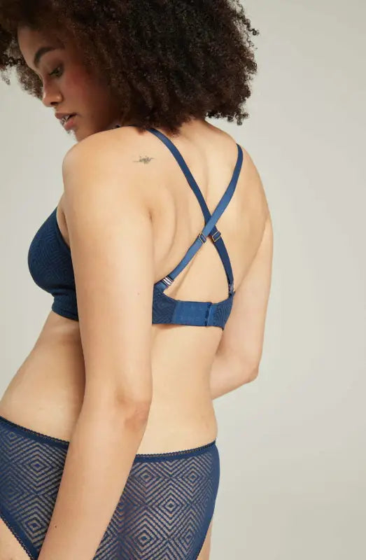 Sensual Style Redefined with Sheer Deco Easy Non-Wired Bralette in Recycled Lace