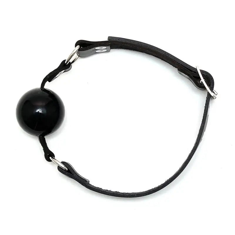 Silicone Ball Gag in Genuine Leather for Enhanced Bondage Play