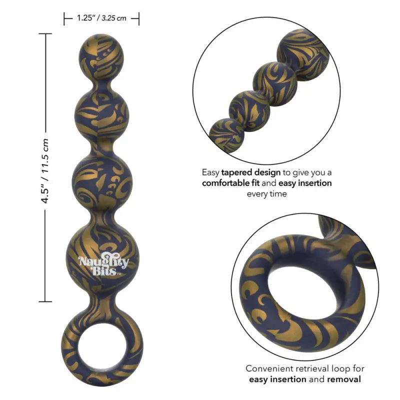 Silicone Booty Beads for Exploring Naughty Bits Butt Pleasure