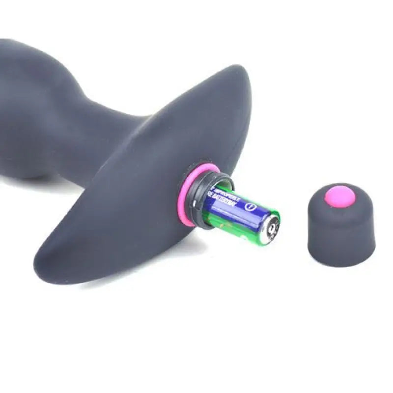 Silicone Butt Plug with Vibrating Bullet and Tapered End Design