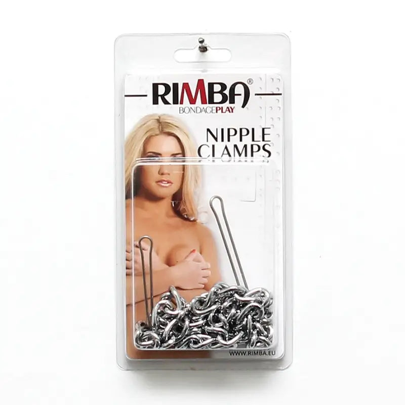 Silver Nipple Clamps with Double Chain for Enhanced Sensation