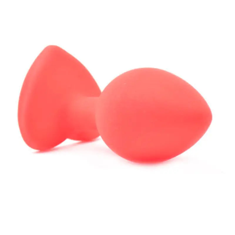 Small Heart Shaped Diamond Base Red Butt Plug for Intimate Elevation