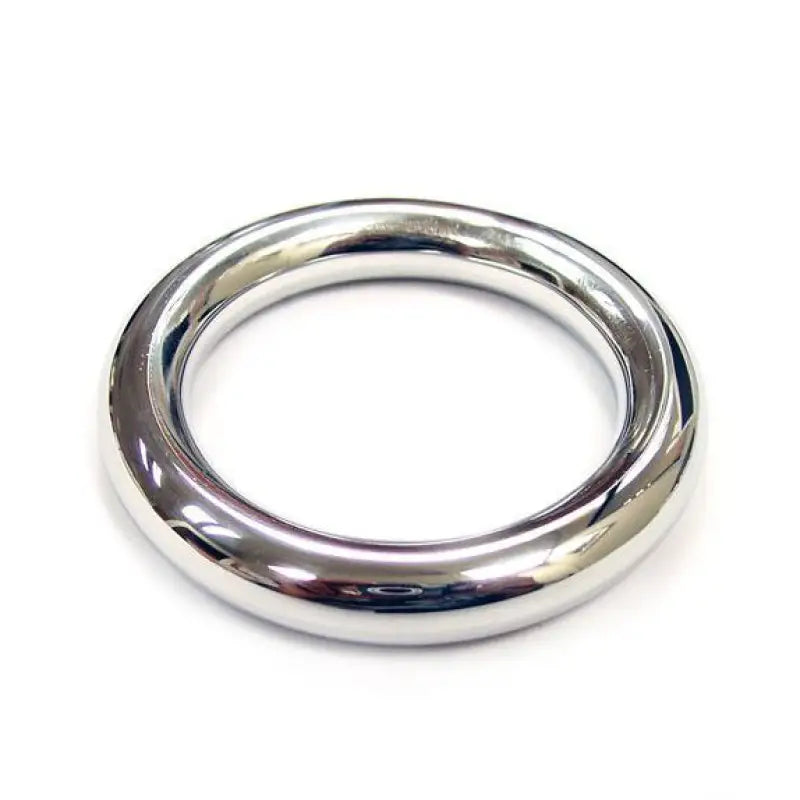 Stainless Steel Round Cock Ring 45mm for Enhanced Bondage Experiences
