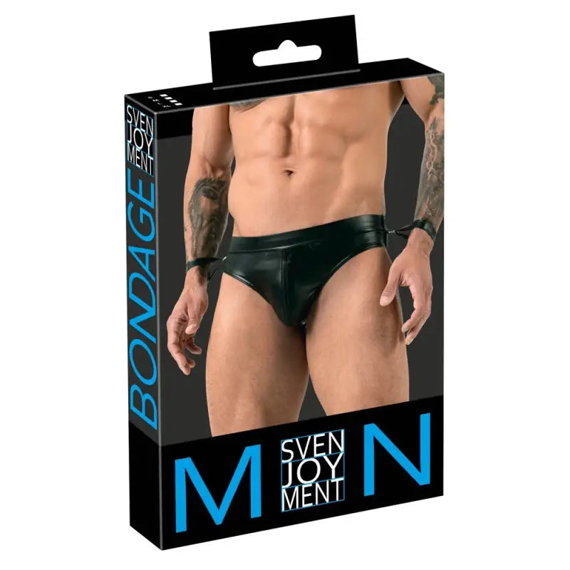 Svenjoyment Jock Briefs with Handcuffs in Captivating Data Design