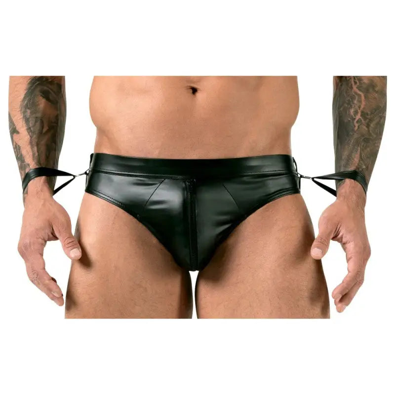 Svenjoyment Jock Briefs with Handcuffs in Captivating Data Design