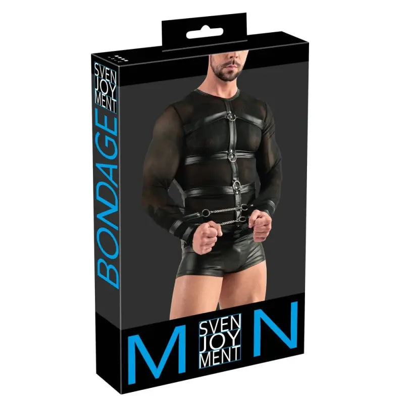 Svenjoyment Long Sleeved Top with Harness and Restraints Connection Chain