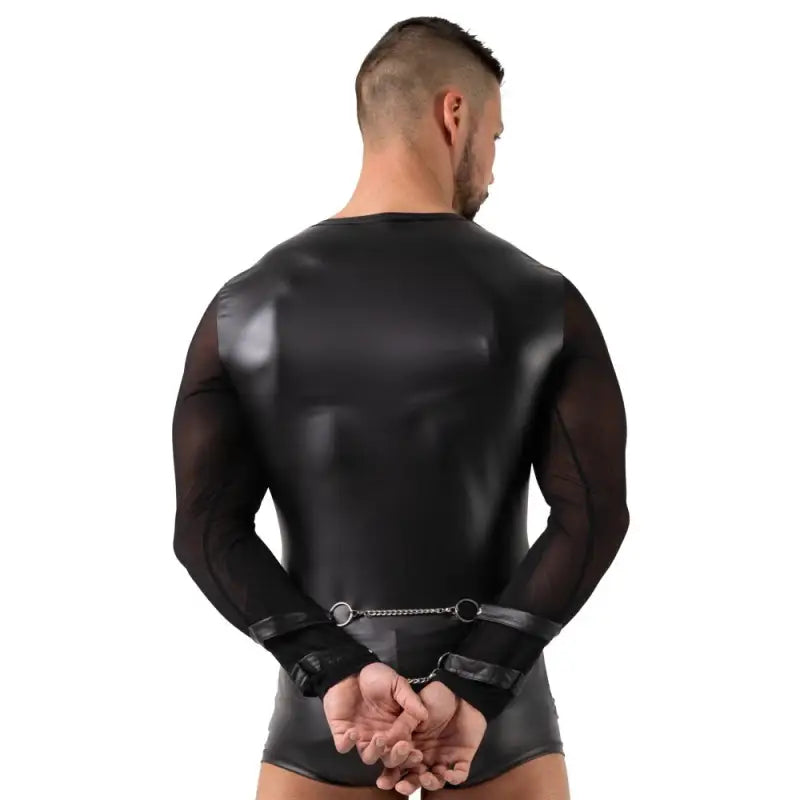Svenjoyment Long Sleeved Top with Harness and Restraints Connection Chain