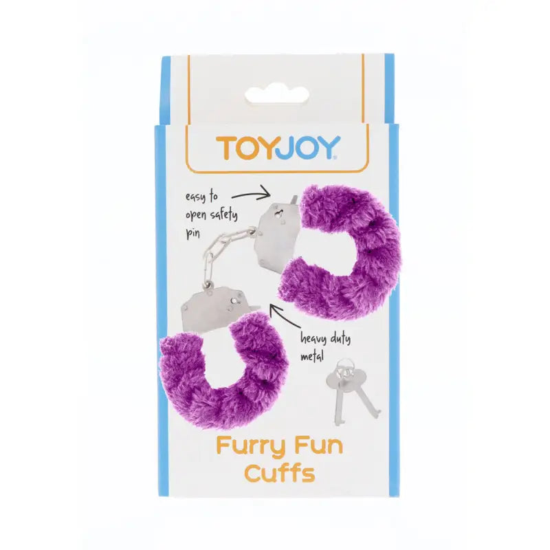 ToyJoy Furry Fun Purple Wrist Cuffs for Bondage Gear