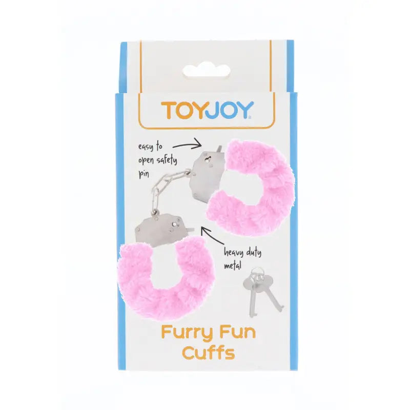 Toyjoy Furry Fun Wrist Cuffs in Pink for Bondage Enthusiasts