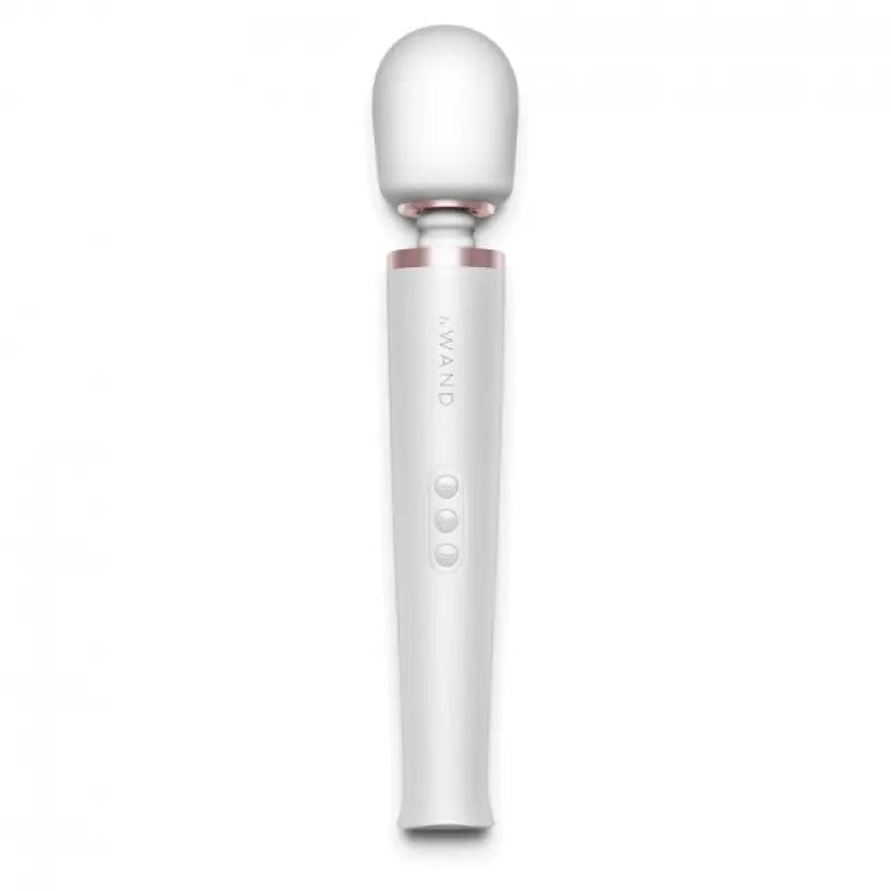 Ultimate Wand Rechargeable White Massager in Convenient Travel Case