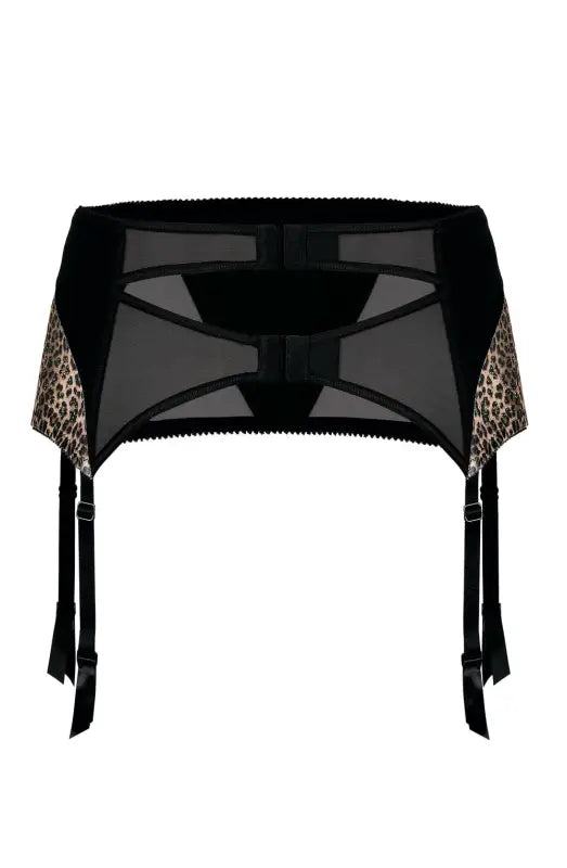 Unleash Elegance with the Roza Zoje Suspender Belt in Black V Shape