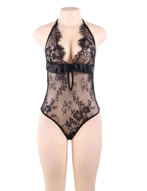 Unleash Elegance with the YesX YX866 Deep V Teddy in Eyelash Lace