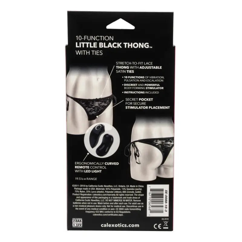 Unlock Pleasure with the 10 Function Remote Control Thong and Satin Ties
