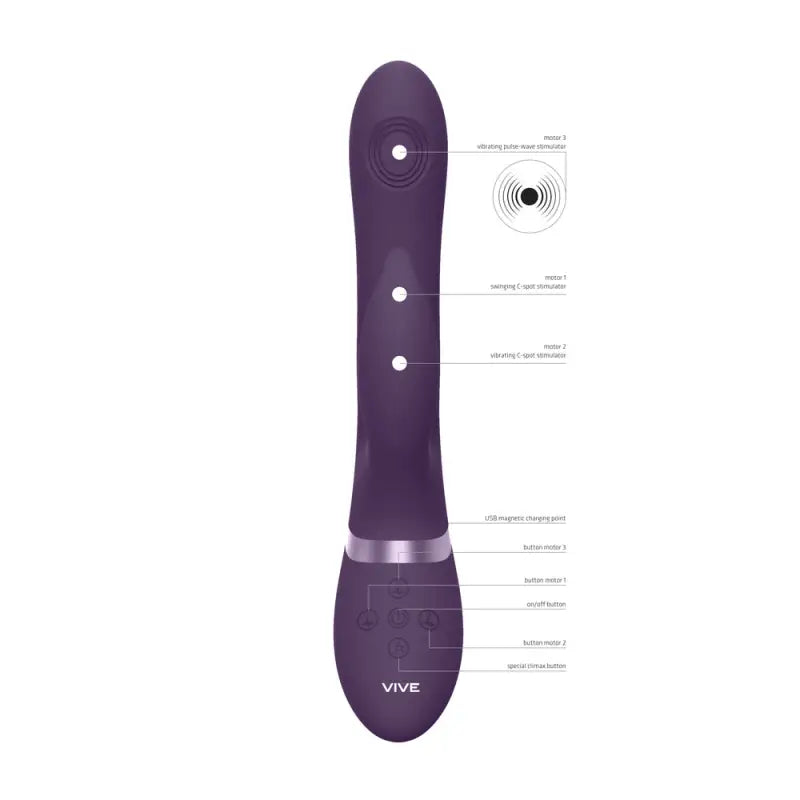 Vive Aimi Pulse Wave G Spot Vibrator in Elegant Purple Design