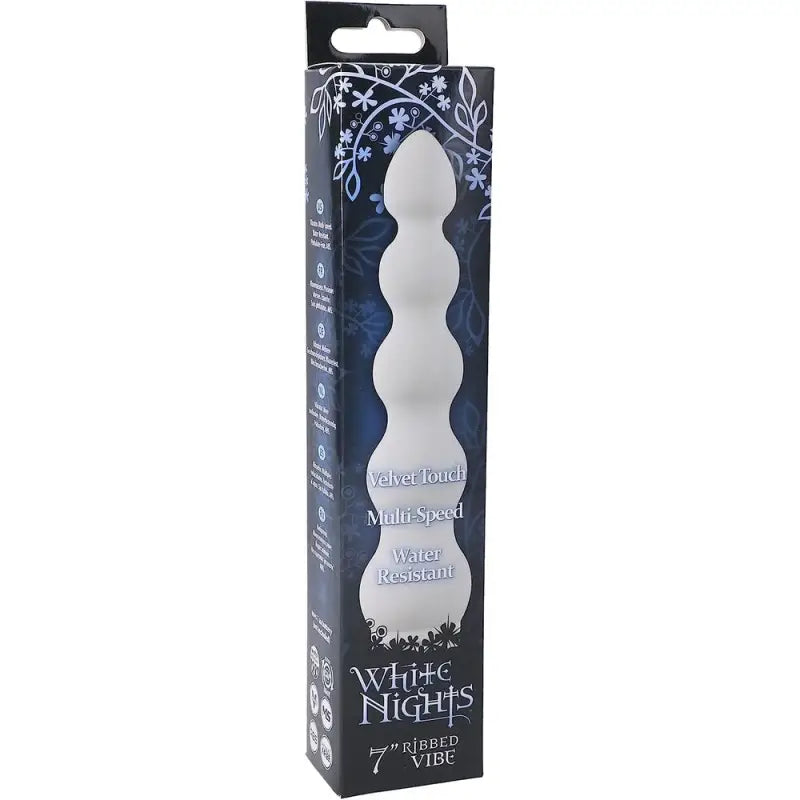White Nights Ribbed Anal Vibrator for Ultimate Pleasure Experience