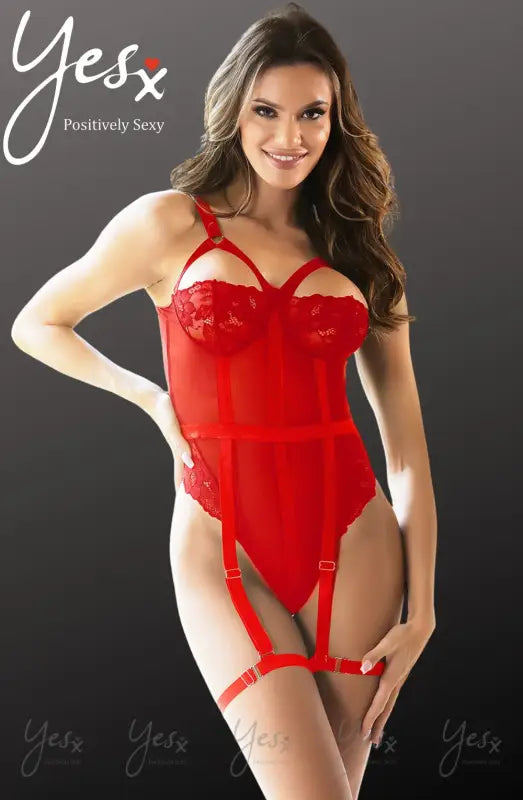 YesX YX858 Red Bodysuit for Elevated Intimate Moments