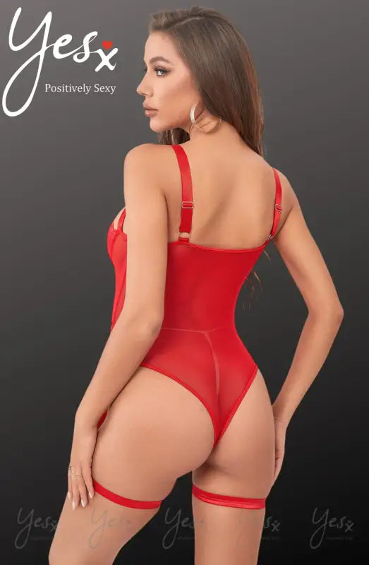 YesX YX858 Red Bodysuit for Elevated Intimate Moments