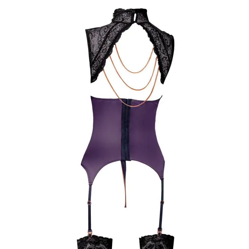 Abierta Fina Basque and Crotchless Set Chains for Exquisite Satisfaction