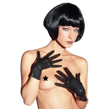 Anatomic Short Black Latex Gloves for Him and Her