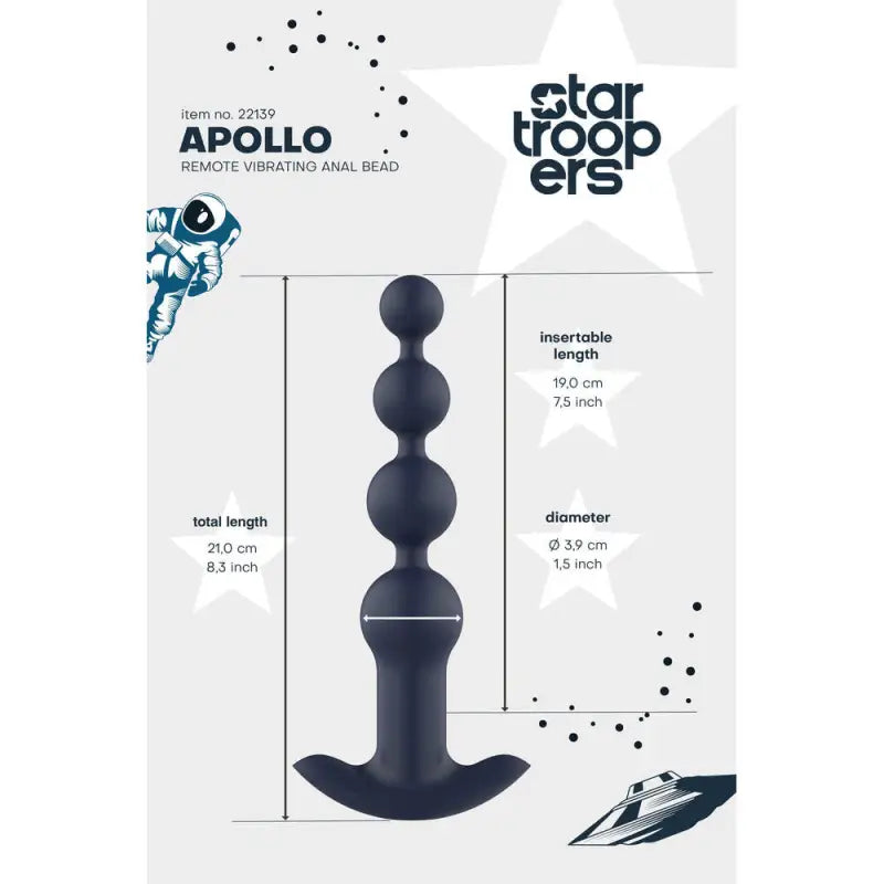 Apollo Remote Vibrating Anal Beads for Enhanced Pleasure and Control