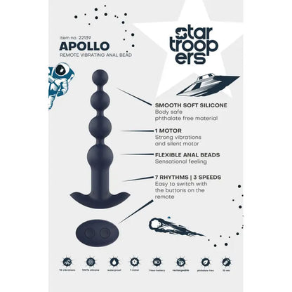 Apollo Remote Vibrating Anal Beads for Enhanced Pleasure and Control